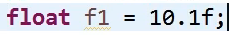 float举例