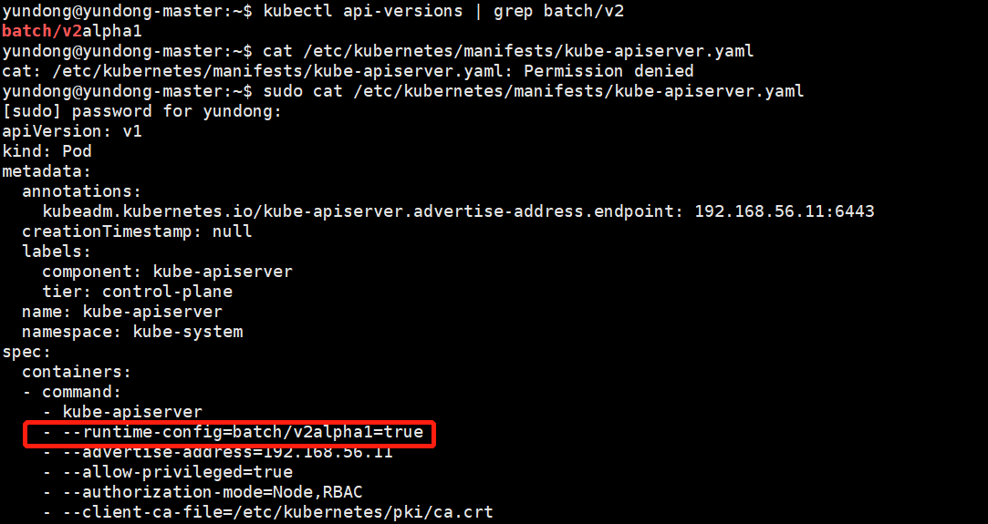 error unable to recognize “cronjob.yaml“ no matches for kind “CronJob
