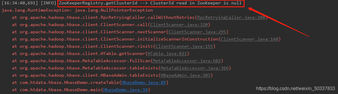 ClusterId read in ZooKeeper is null