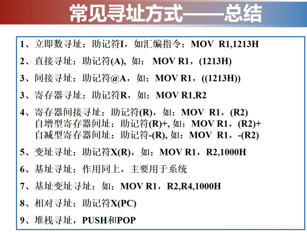 常见寻址方式总结