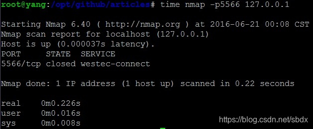 nmap 扫描 5566 端口