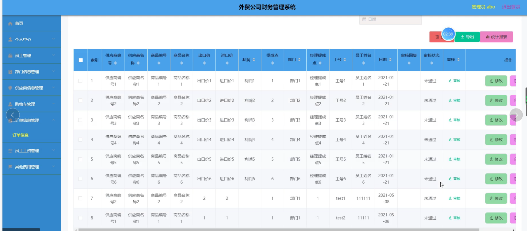 毕业设计_ssm_ 外贸公司财务管理系统