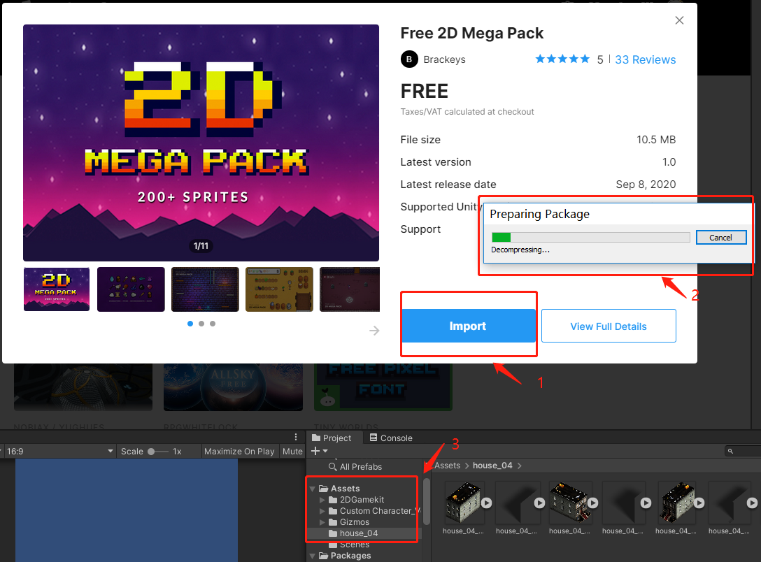 Unity导入免费的素材资源_unity素材包免费-CSDN博客