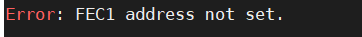 FEC1地址没有设置
