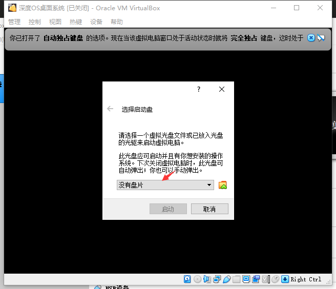 VirtualBox在win10下安装一个国产深度os桌面系统的操作教程