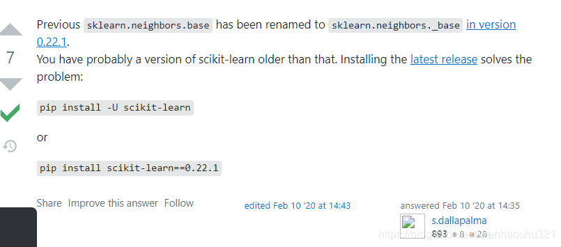ModuleNotFoundError: No module named ‘sklearn.neighbors.base‘_no module ...
