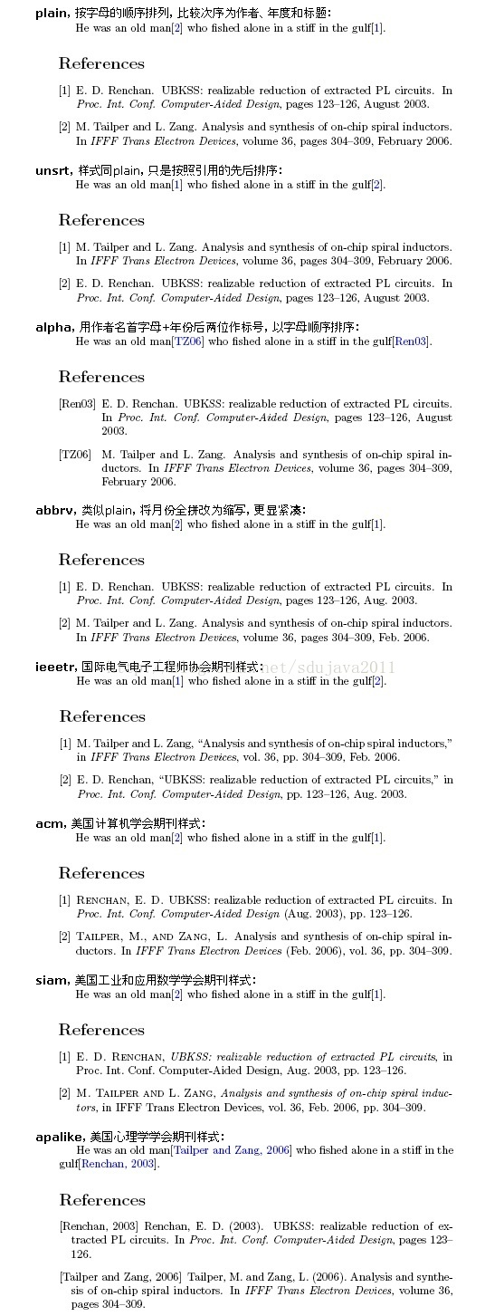 Latex \bibliographystyle+修改字体字号的大小