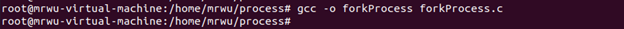图3.1-3 编译生成forkProcess可执行文件