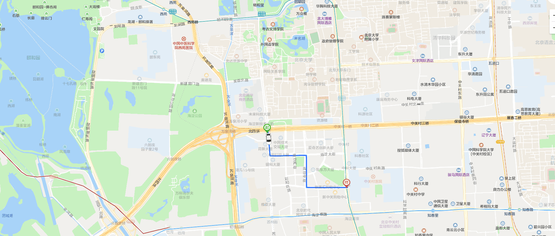 使用腾讯位置服务实现类滴滴汽车沿轨迹行驶功能