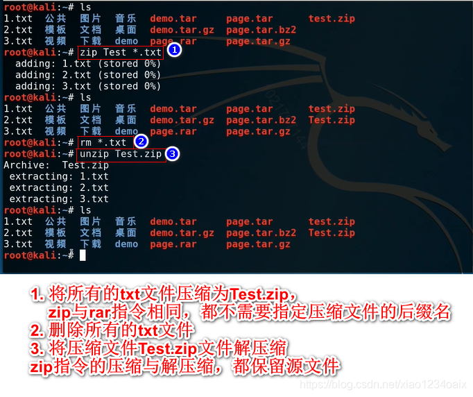 Kali与Shell编程-- zip压缩包管理命令使用_kali zip命令修复-CSDN博客