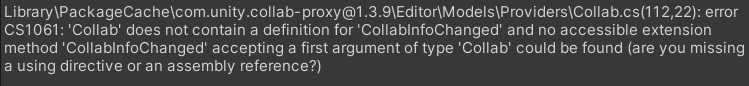 how to uninstall unity collab