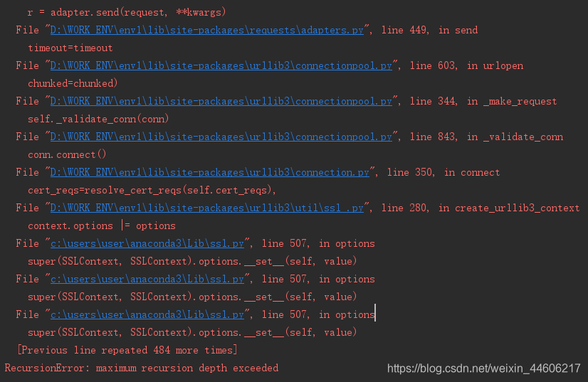 Recursionerror: Maximum Recursion Depth Exceeded ，已解决（非设置递归深度）_不知名程序媛的博客-Csdn博客