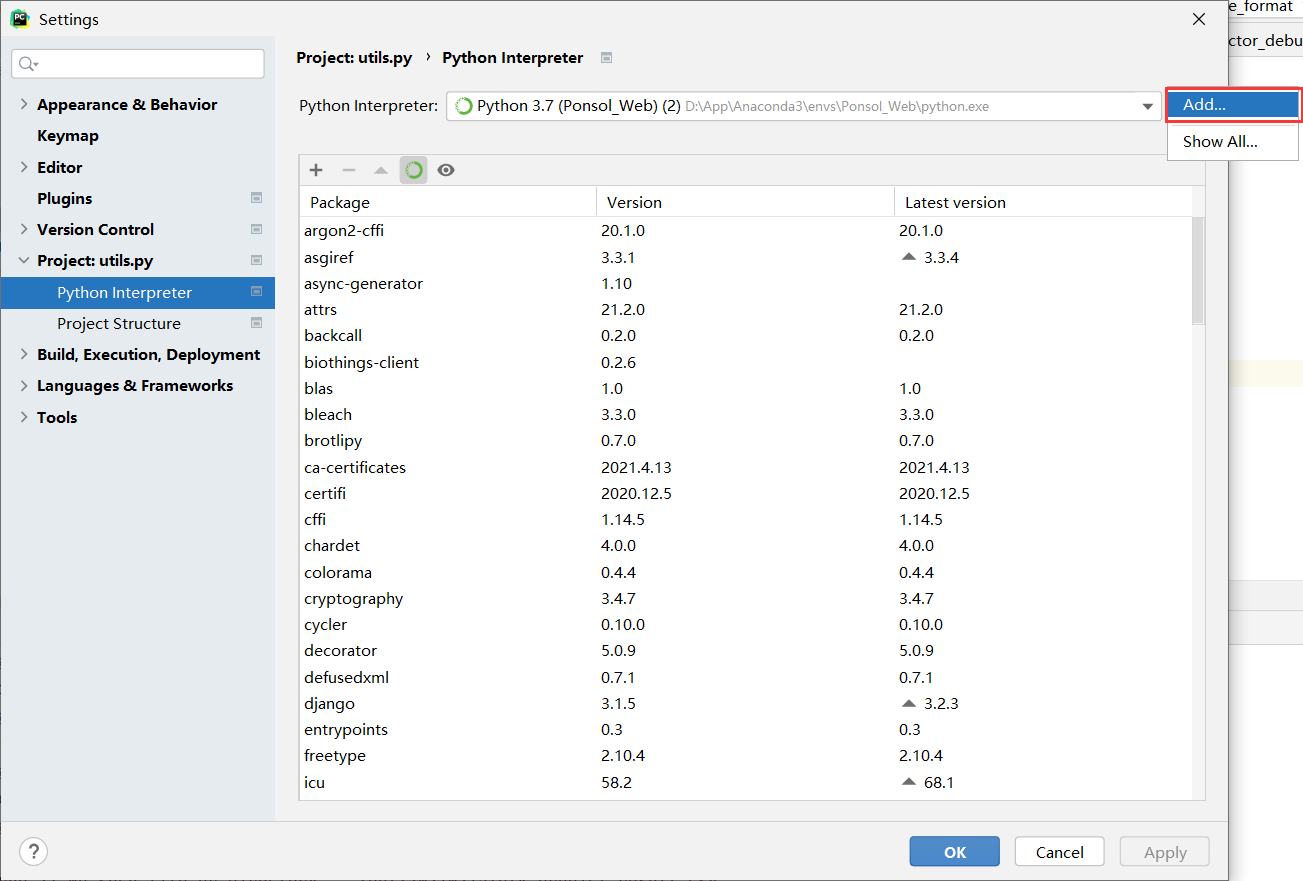 environment-ylm-pycharm-pycharm