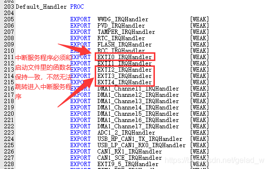 STM32中断式按键输入[直接用寄存器]