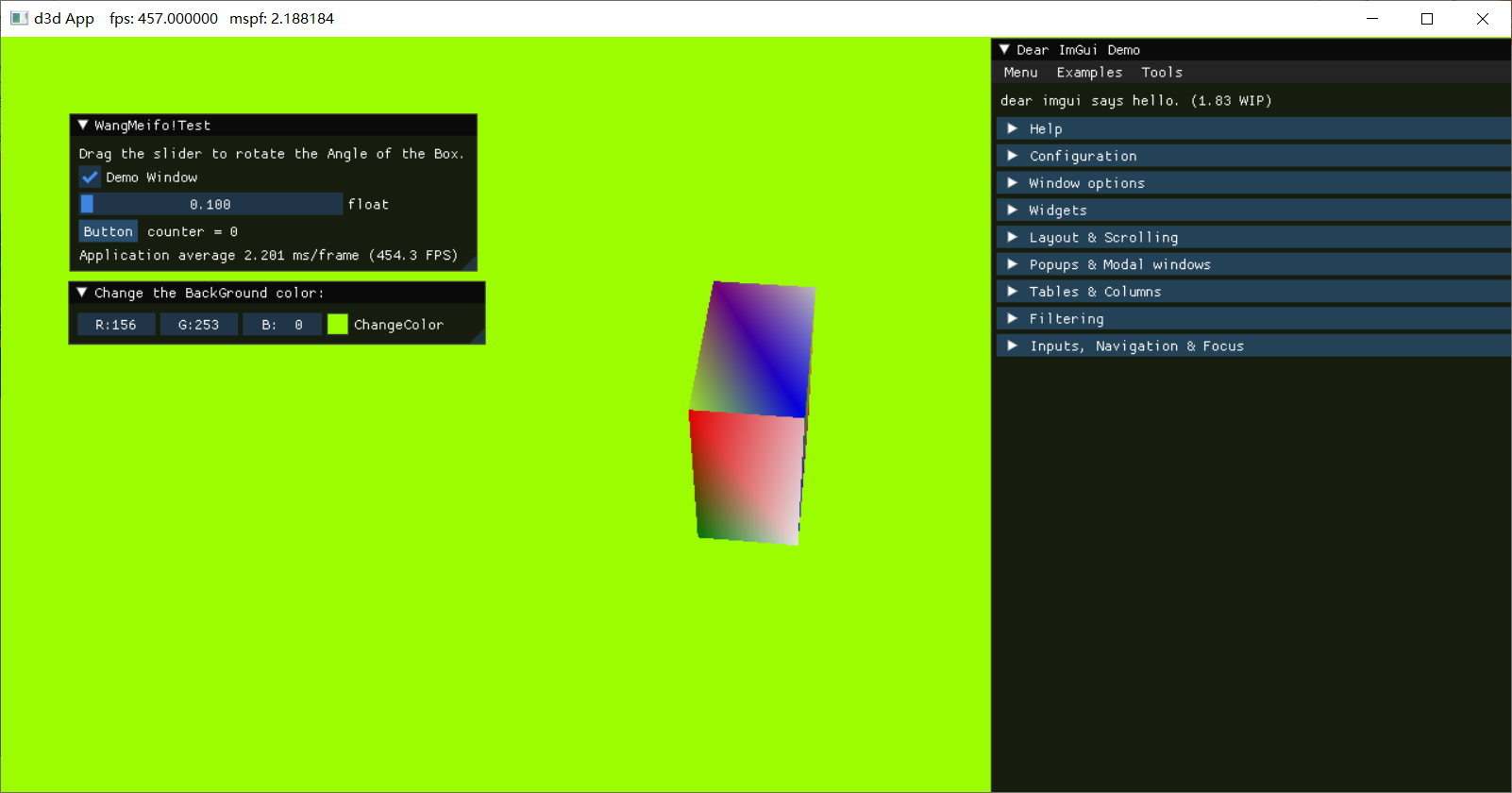 在DX12中使用imgui 入门教程 立方体旋转+改变背景颜色_imgui + dx教程-CSDN博客