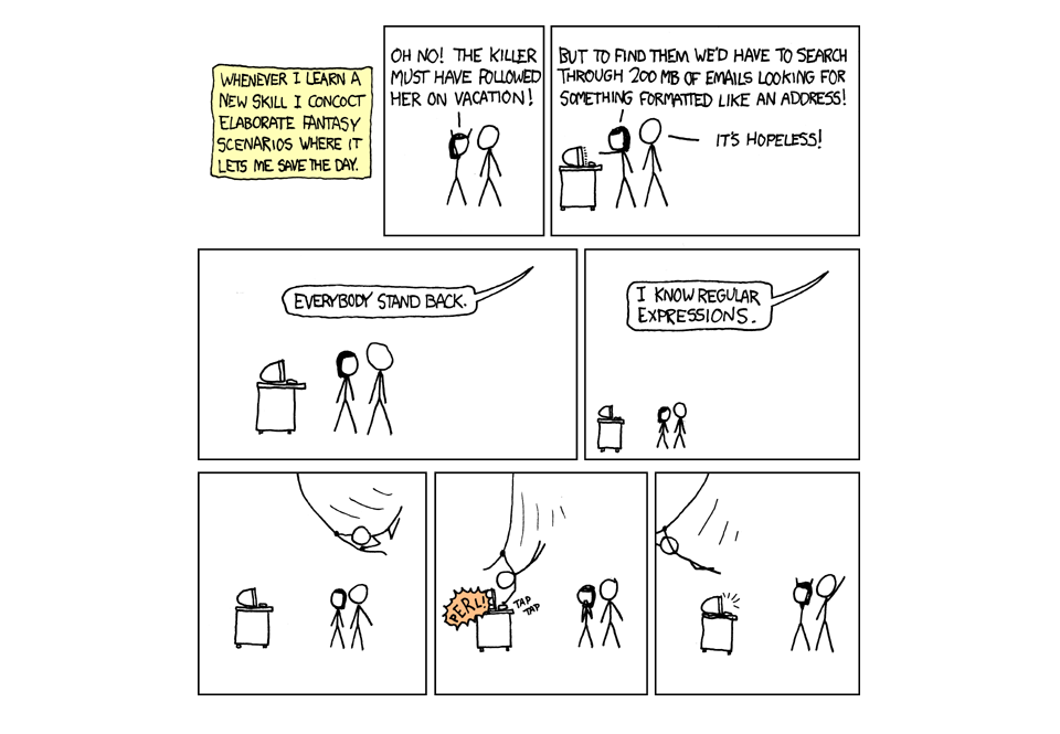 一个表现正则表达式威力的漫画