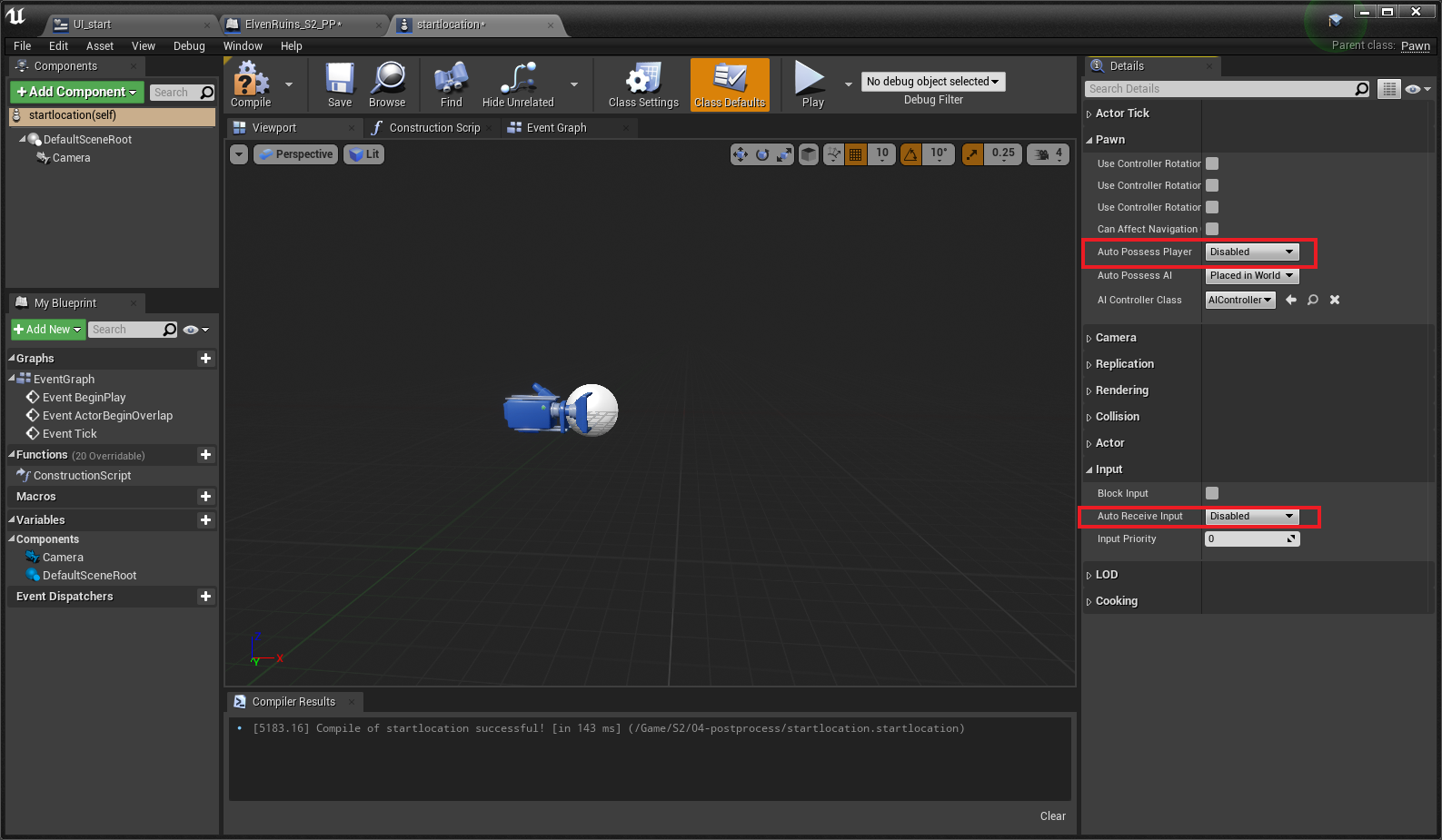 ue4简单的实现ui界面镜头移动控制权转换