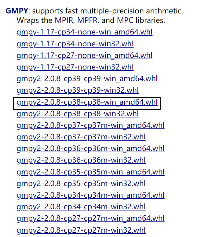 cp27代表2.7版本cp36代表3.6版本amd64代表64位win32代表32位