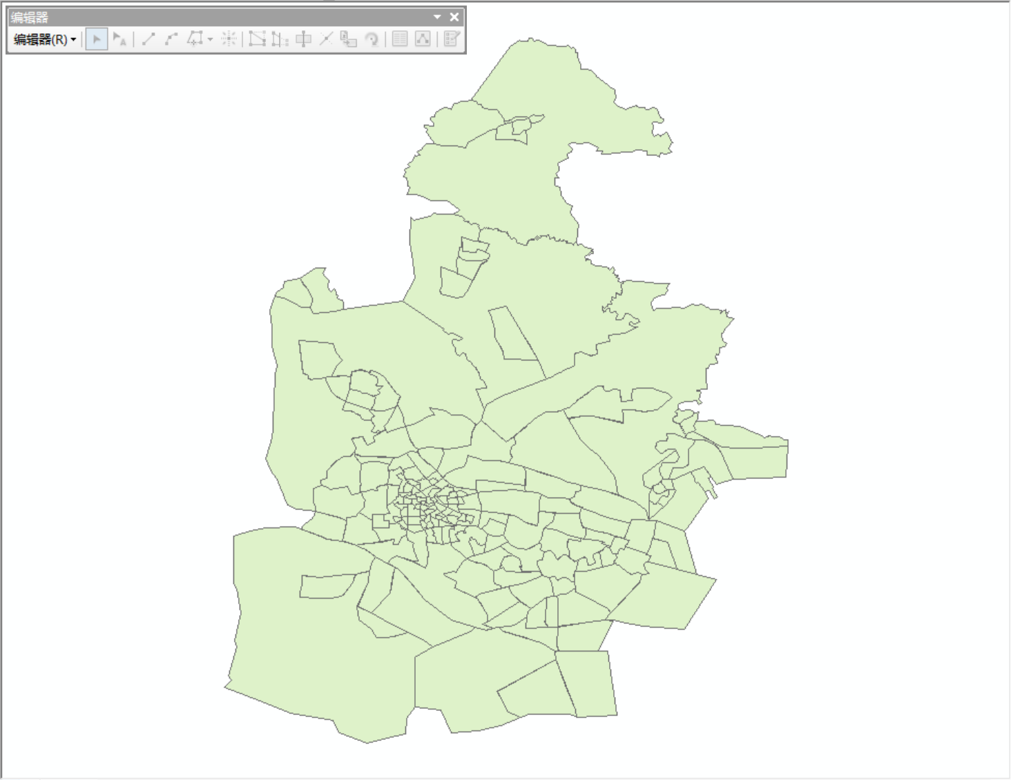 pythonforarcgis绘制天津市板块地图