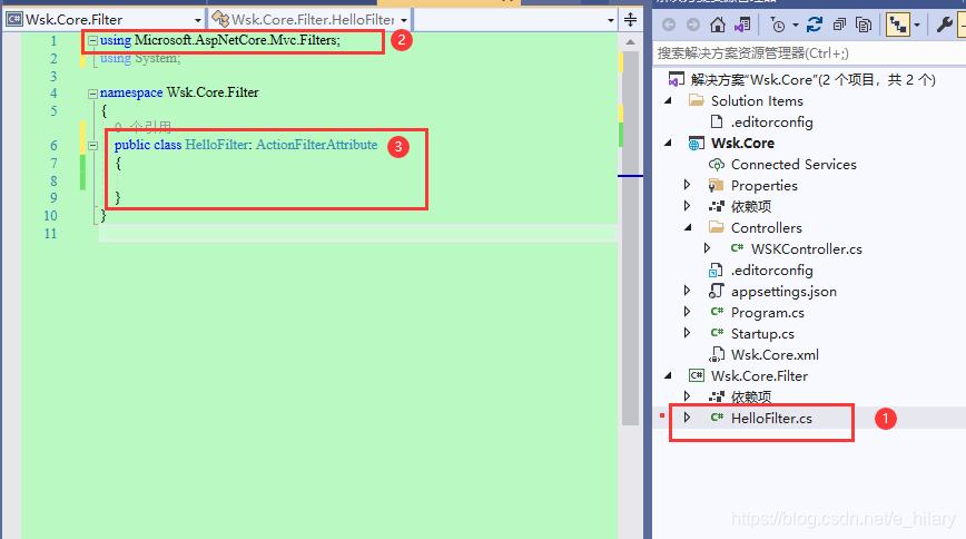 .net core使用filter过滤器处理拦截webapi接口