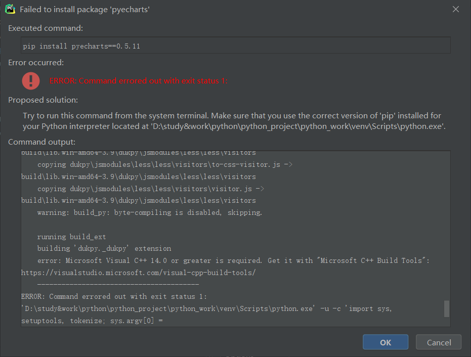 关于error Microsoft Visual C 14 0 Is Required 的解决方案 Acuity Eyes的博客 程序员秘密 程序员秘密