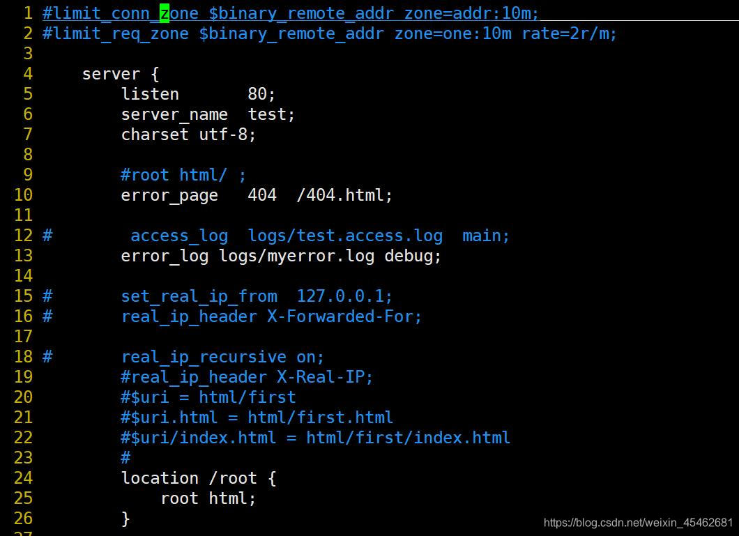 某个conf文件,可以看到语法高亮不完整