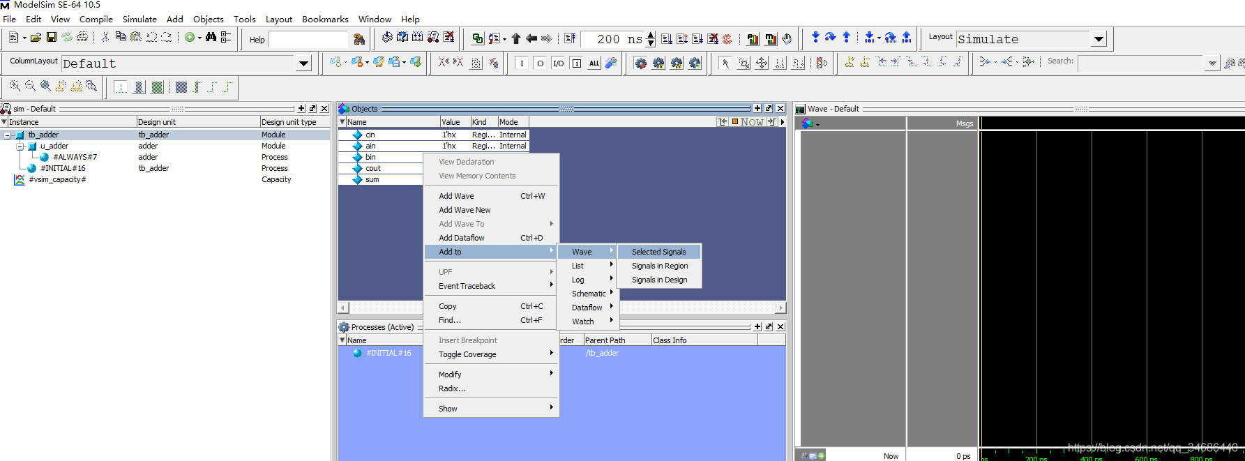 modelsim的基本使用_modelsim更改工作路径-CSDN博客