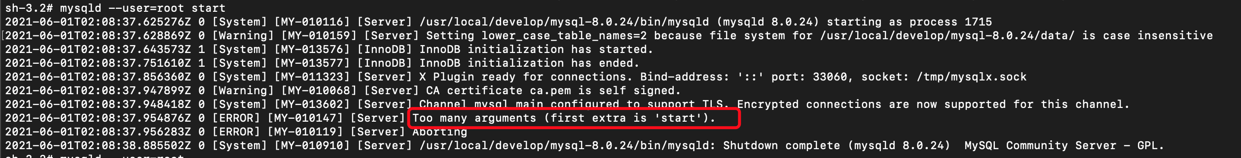 mysql-too-many-arguments-first-extra-is-start