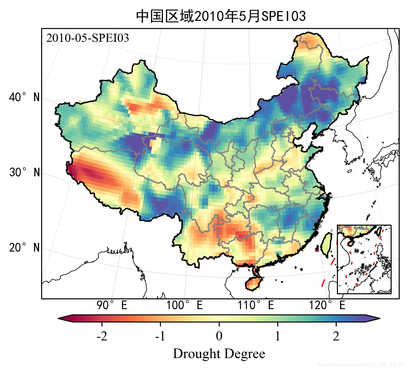 Python-Cartopy制图学习01-中国区域SPEI空间制图_cartopy 如何将图例变尖-CSDN博客