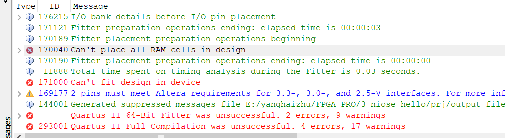 实战篇：nios Ii Hello_world项目编译错误汇总_nios2 Couldn't Compute Fast Cwd Pointer ...