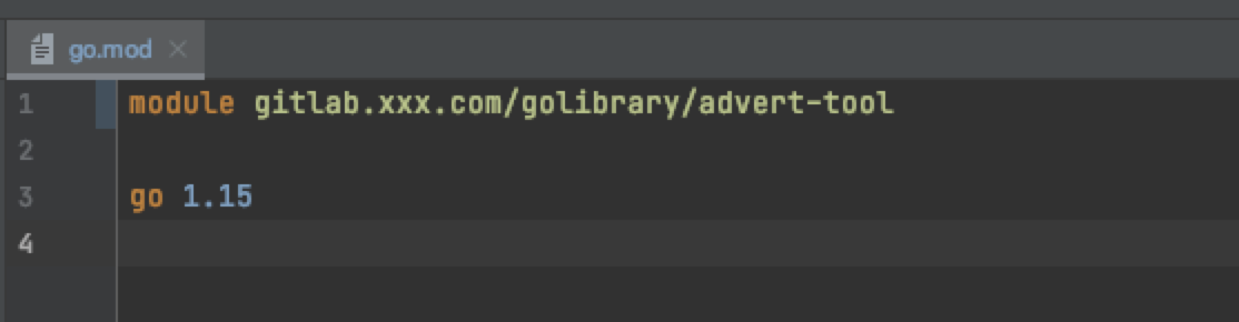 go get 错误module declares its path as: advert-tool but was required as: gitlab.xxx.com/golibrary/a