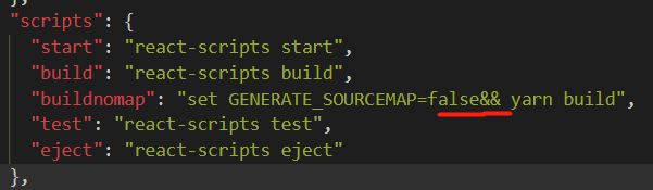 React打包中不想要sourceMap，但是在命令里加‘GENERATE_SOURCEMAP=false‘后windows下报错