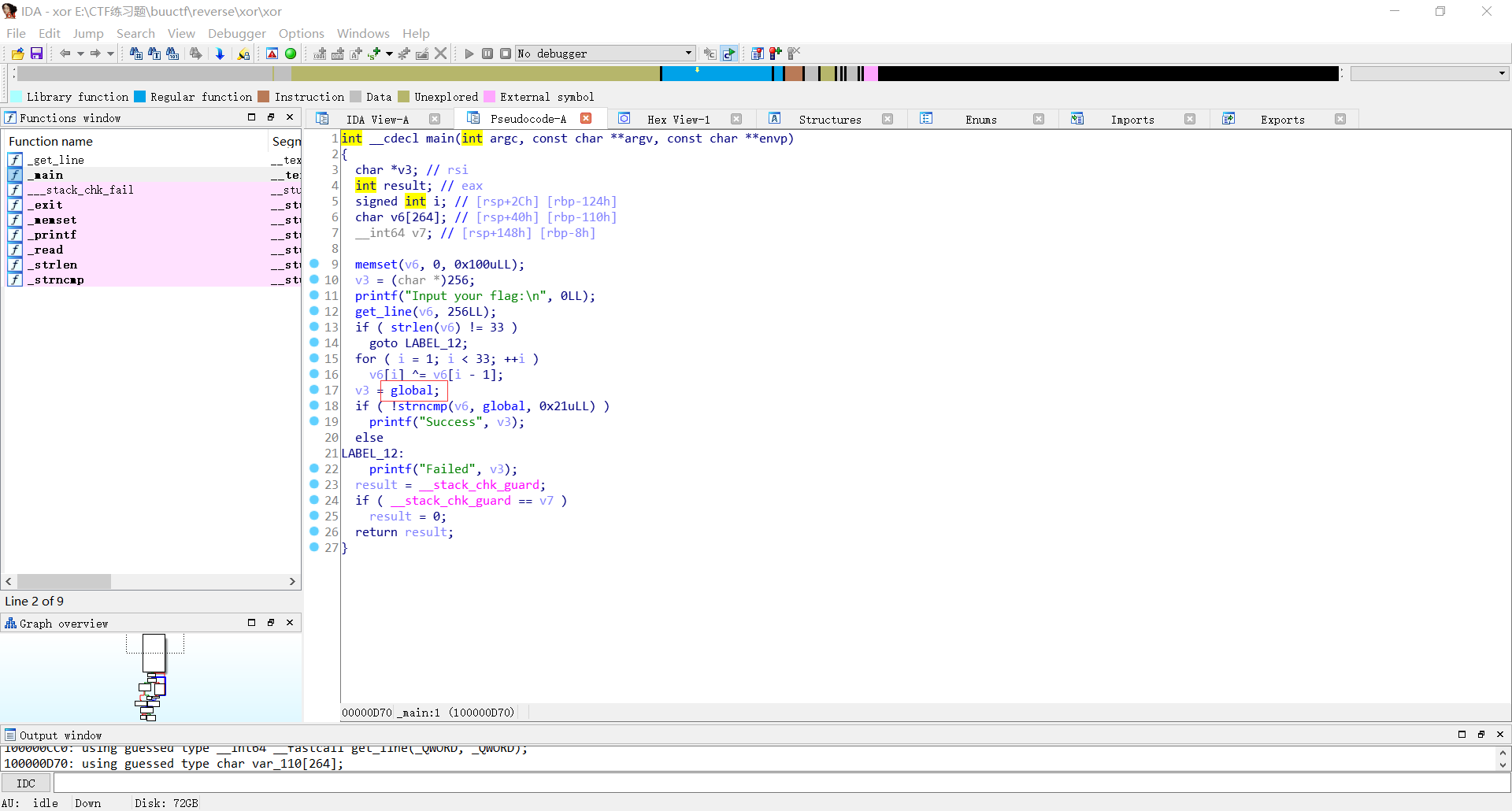BUUCTF Reverse刷题笔记02（xor、reverse3、不一样的flag、SimpleRev、Java逆向解密）_ctf 