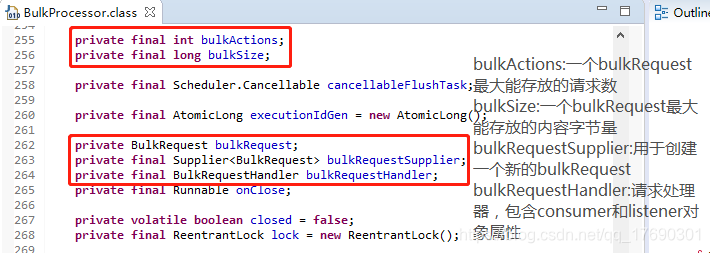 BulkProcessor重要的对象属性