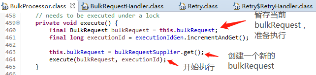 BulkProcessor.execute方法执行请求