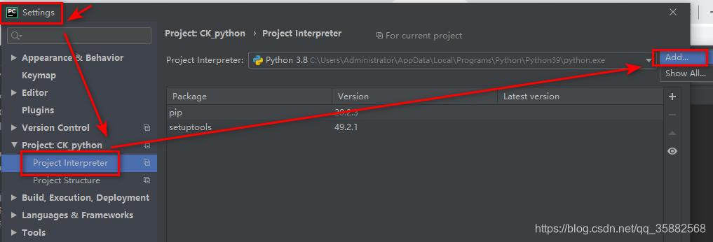 Pycharm提示No Python interpreter selected怎么解决_error:python interpreter is ...