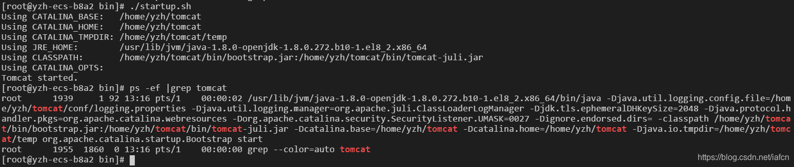 Linux上Tomcat重启流程