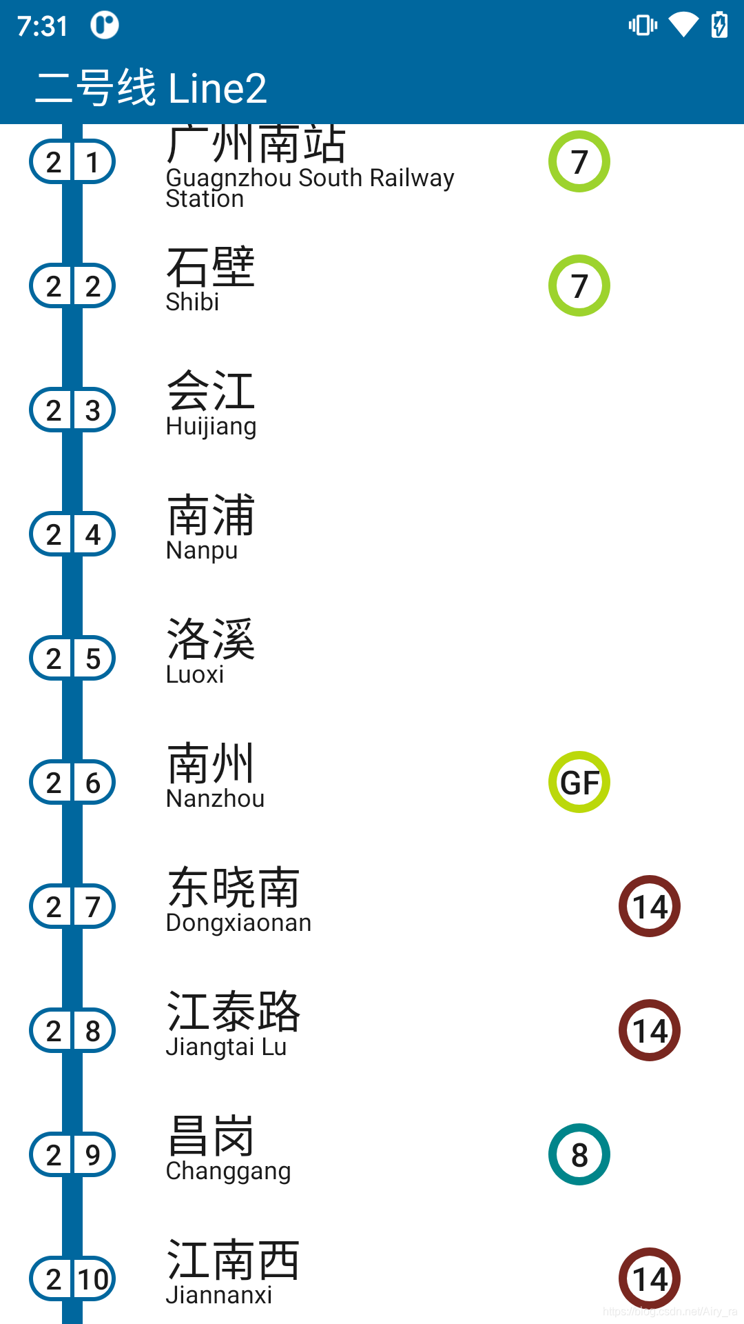 14号线到处串戏。这里的显示效果已经解决了问题一