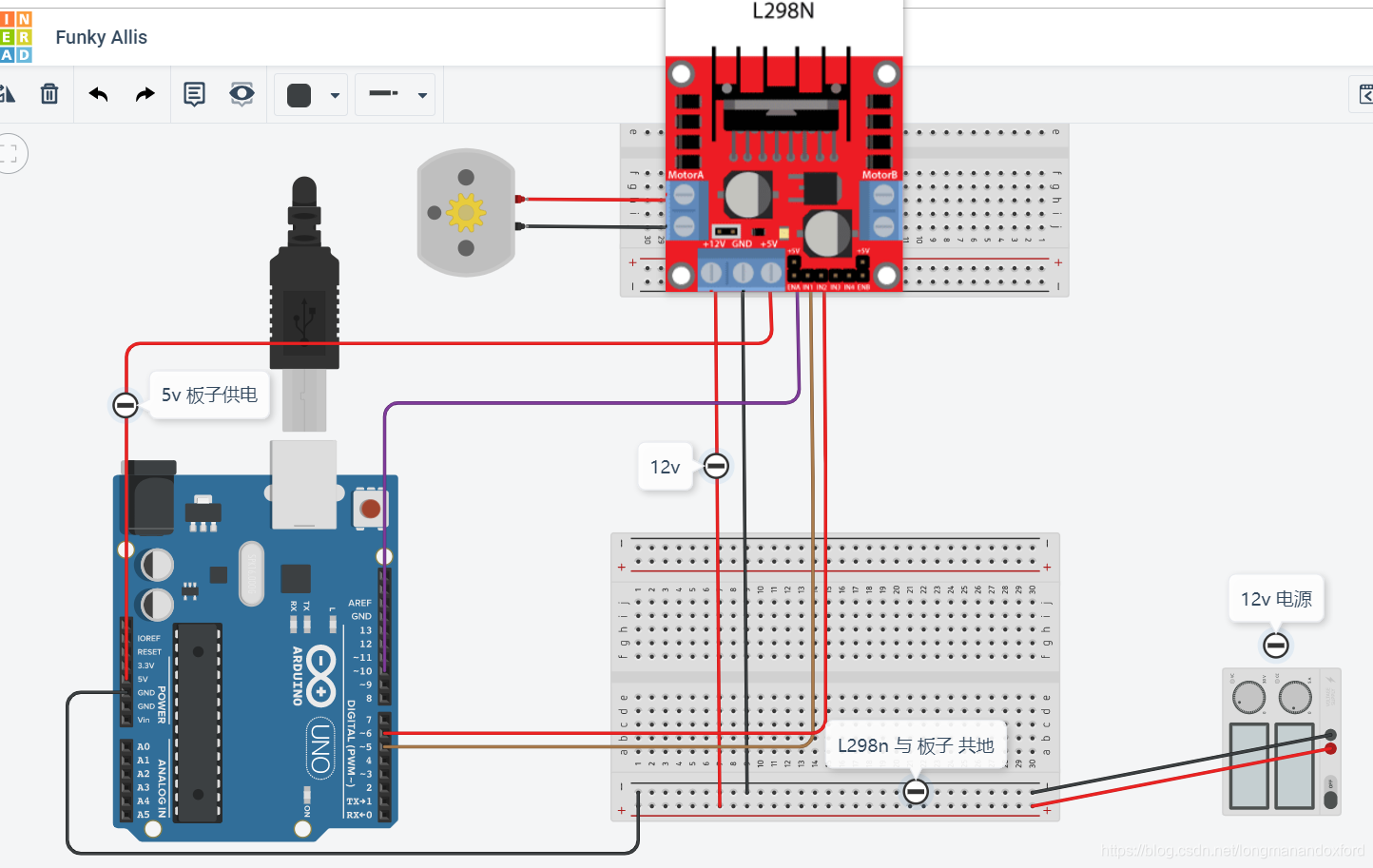 用 L298N 给马达进行 12V 供电 + 调速_arduino输出12v电压可调-CSDN博客