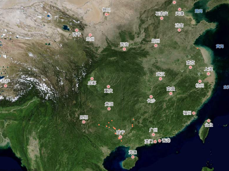 高德卫星飞线图