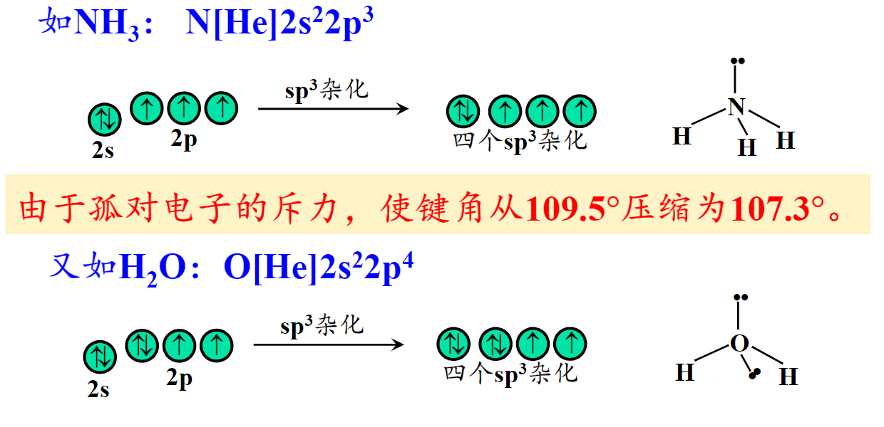 杂交轨道理论,分子间作用力,氢键