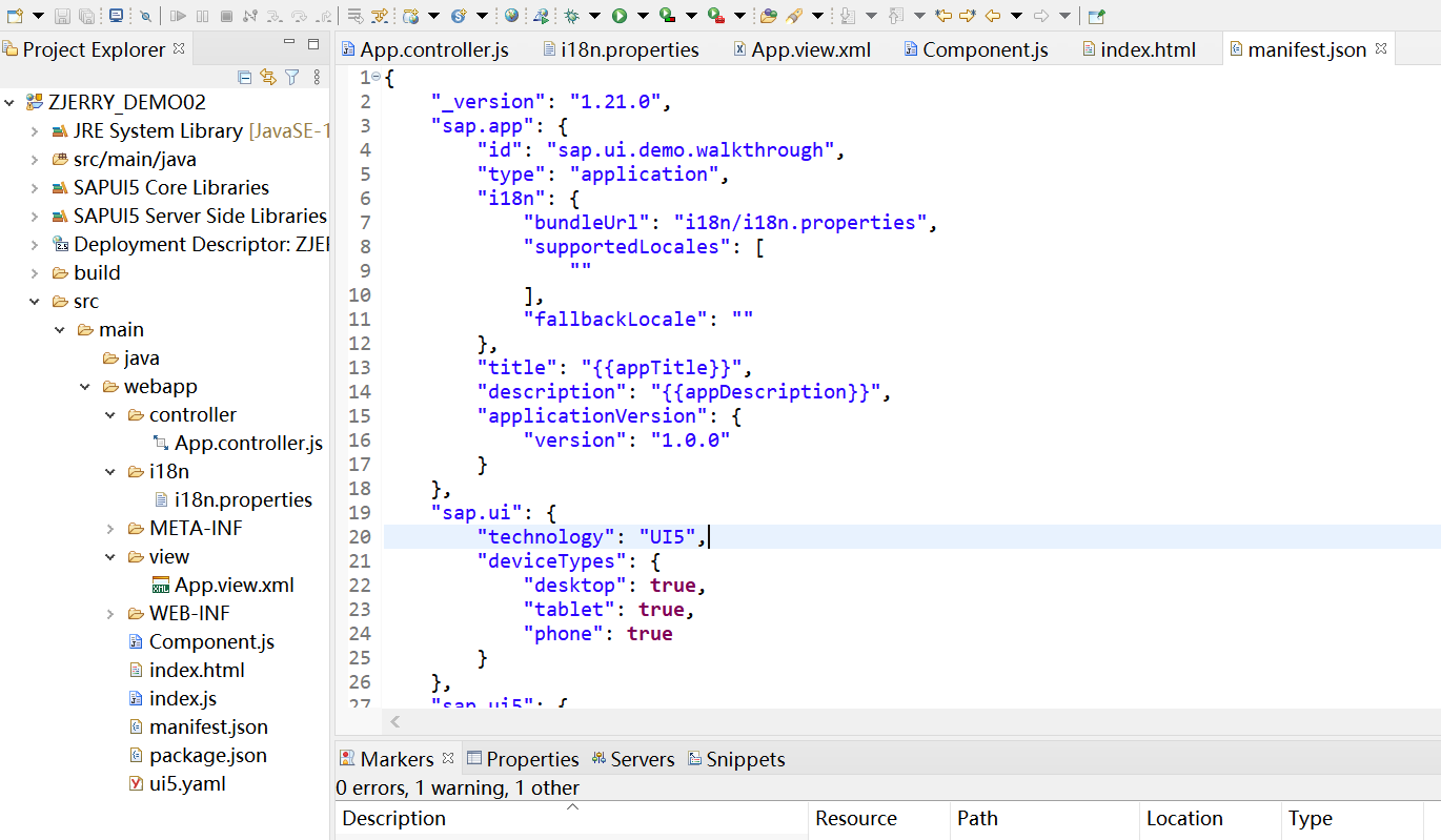 SAPUI5学习第四天（07）应用程序描述符，manifest.json！_sap ui5 manifestCSDN博客