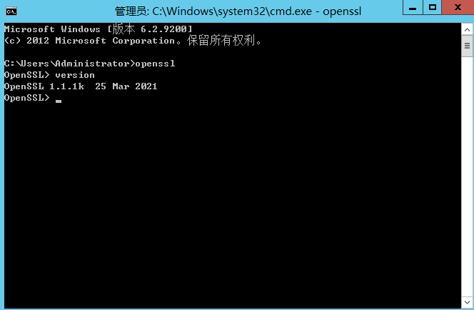 windows server 2012 源码安装Openssl-1.1.1k