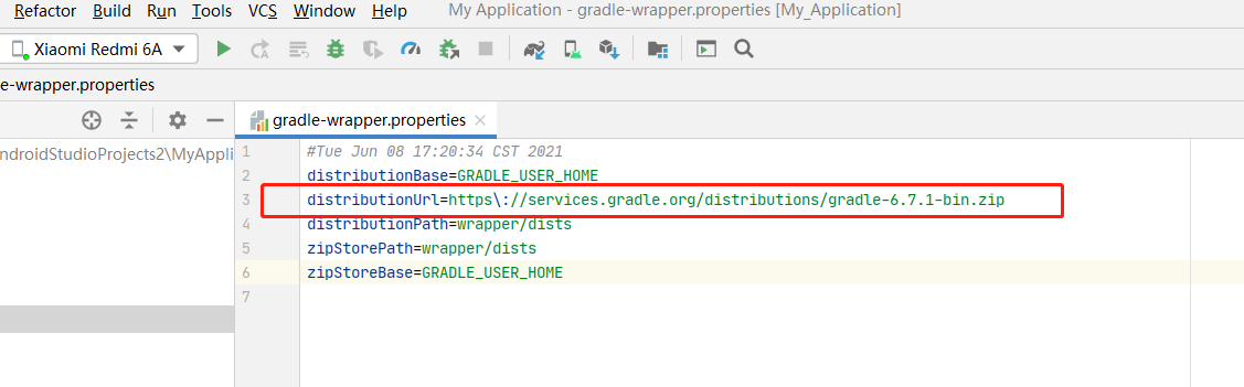 我的studio版本是4.2.1要下载的gradle版本是6.7.1-bin.zip