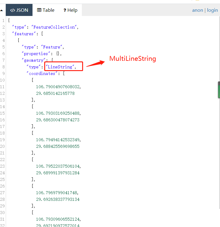 路线坐标绘制(满足GeoJson规范定义的type为MultiLineString的Geometry对象的coordinates部分 ...