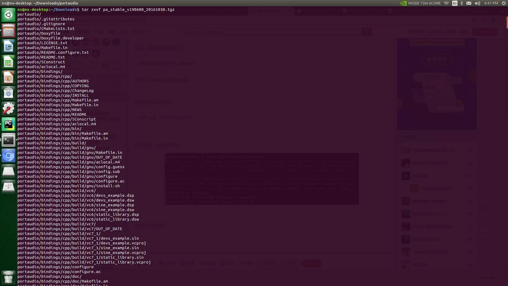 Jetson Xavier NX安装pyaudio_xavier 语音识别CSDN博客