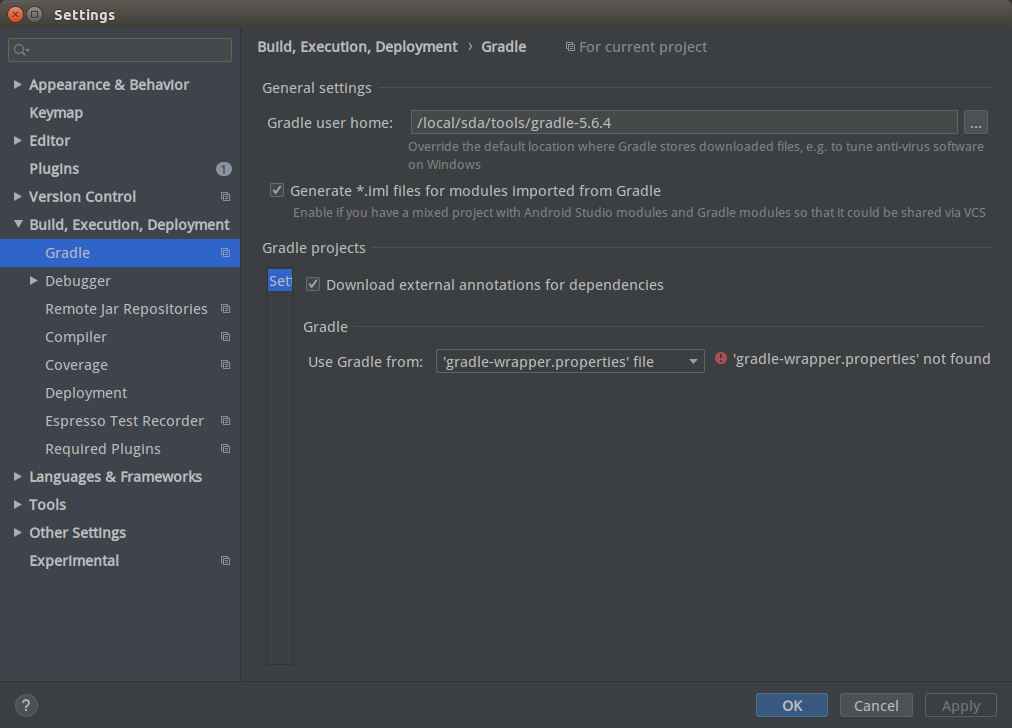 gradle wrapper 4.10.3