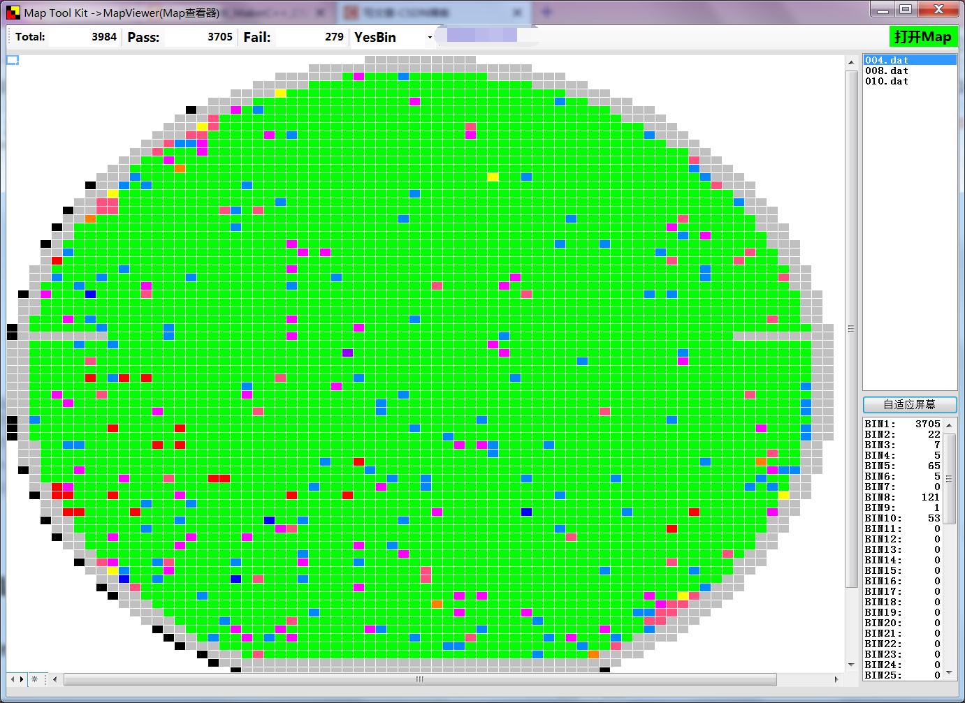 晶圆测试map转换(tsk/tel/pt301)