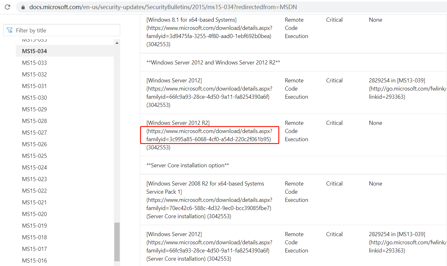 Windows Server 2012 R2 Microsoft Windows HTTP.sys远程代码执行漏洞 (MS15-034)(CVE-2015-1635)