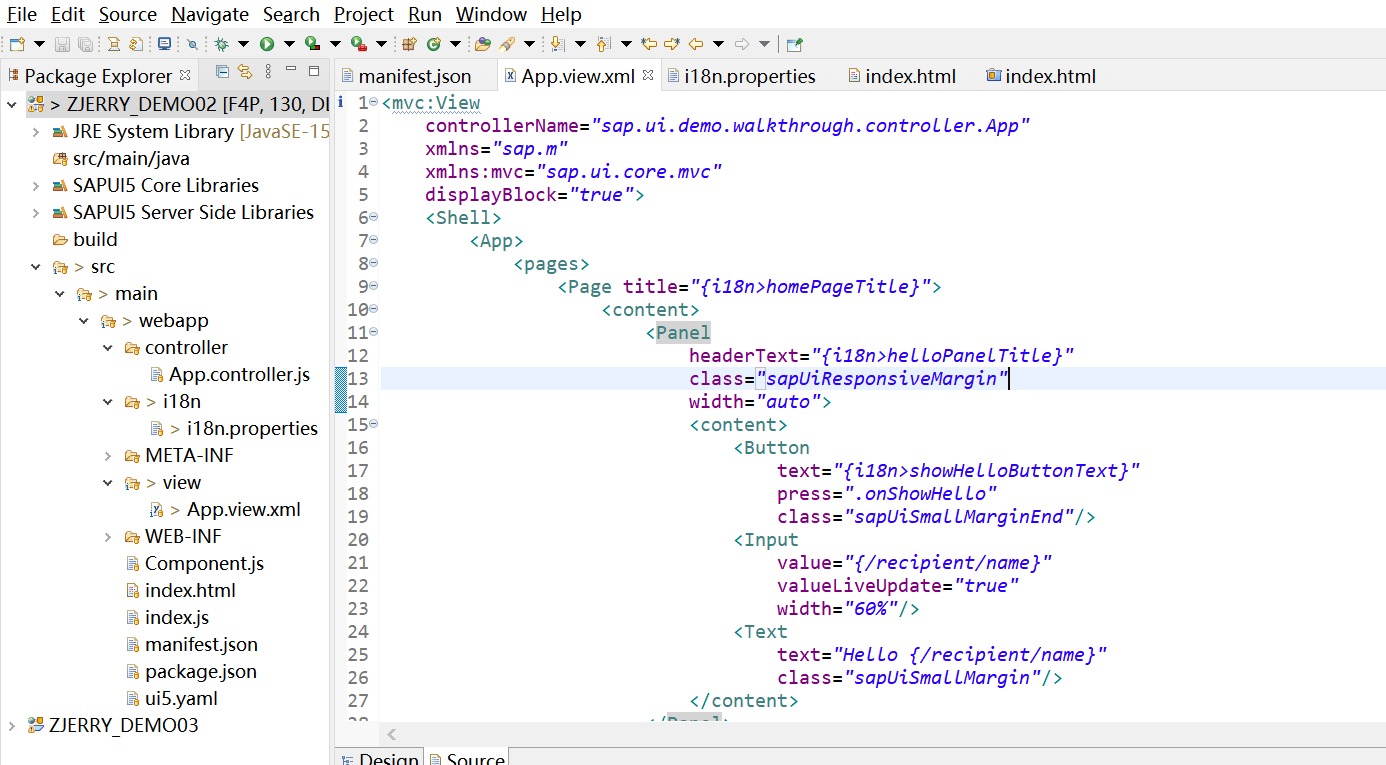 SAPUI5学习第五天-----(08)页面控件:Pages and Panels,Shell Control as Container ...